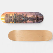 Custom Text New York City Skyline Persoonlijk Skateboard (Horizontaal)