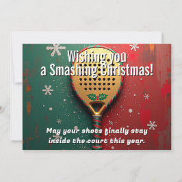 🎾🎄Custom text, Off-Court Wishes, On-Court Misses Feestdagenkaart