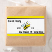 Custom Text on Bee Honey Jar Etiket (Insitu)