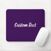 Custom Text on Dark Purple with White Script Muismat (Met muis)