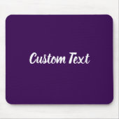 Custom Text on Dark Purple with White Script Muismat (Voorkant)