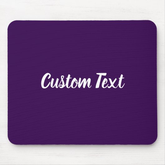 Custom Text on Dark Purple with White Script Muismat (Voorkant)