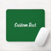 Custom Text on Forest Green with White Script Muismat (Met muis)