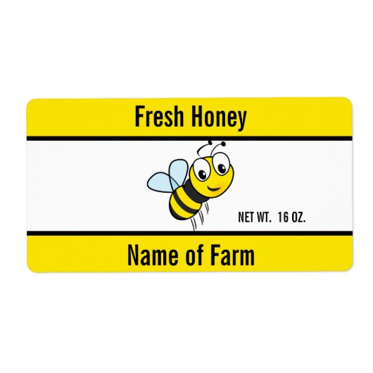 Custom Text on Honey Jar Label (Voorkant)