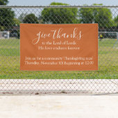 Custom Text Orange Thanksgiving Meal Church Spandoek (Insitu)