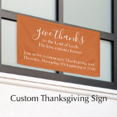 Custom Text Orange Thanksgiving Meal Church Spandoek