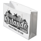 Custom Text Orlando Florida Groot Cadeauzakje (Voorkant Gekanteld)