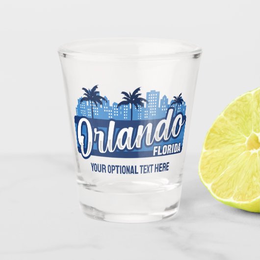 Custom Text Orlando Florida Shot Glas (Voorkant)
