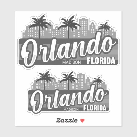 Custom Text Orlando Florida Sticker (Vel)