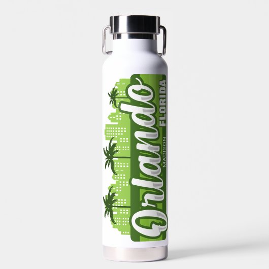Custom Text Orlando Florida Waterfles (Voorkant)