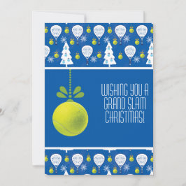 🎾🎄Custom text,  Padel-ing Through the Snow! Feestdagenkaart