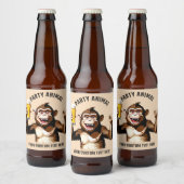 Custom Text Party Animal Bier Etiket (Flessen)