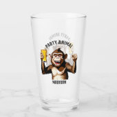 Custom Text Party Animal Glas (Achterkant)