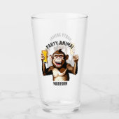 Custom Text Party Animal Glas (Voorkant)