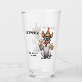Custom Text Party Animal Glas (Voorkant)