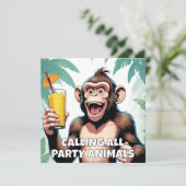 Custom Text Party Animal Kaart (Staand voorkant)