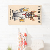 Custom Text Party Animal Spandoek (Insitu)