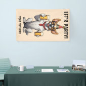 Custom Text Party Animal Spandoek (Beurs)
