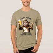 Custom Text Party Animal Tri-Blend Shirt (Voorkant)