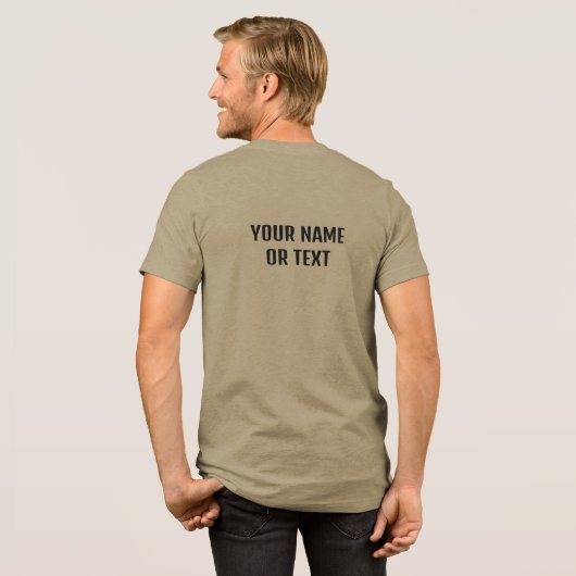Custom Text Party Animal Tri-Blend Shirt (Voorkant)