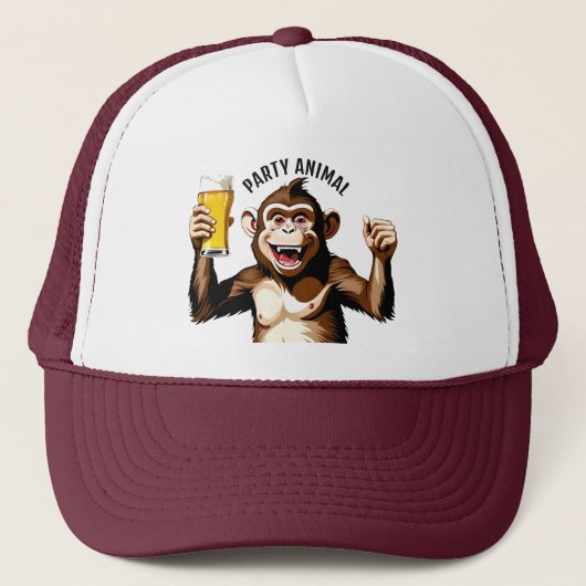 Custom Text Party Animal Trucker Pet (Voorkant)