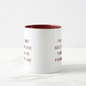 Custom Text Personalized Maroon 11 oz Combo Mok (Midden)