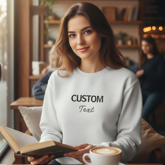 Custom Text Personalized Sweatshirt - Minimalist