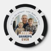 Custom Text Photo Best Grandpa Ever Poker Chips (Achterkant)