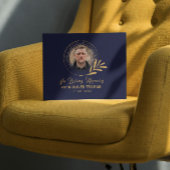 Custom Text Photo Memorial Funeral Leaves Gastenboek