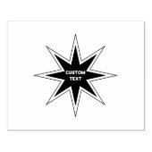 CUSTOM TEXT Printed Classic Houten Stamp Red Ink Rubberstempel (Afrduk)