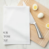 Custom Text Promotional Business Branding Elegant Theedoek (Quarter Fold)