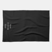 Custom Text Promotional Business Branding Zwart Theedoek (Horizontaal)