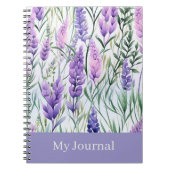 Custom Text Purple Floral Journal  Notitieboek (Voorkant)