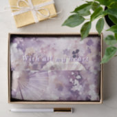 Custom Text Purple Watercolor Japanese Parasol Tissuepapier (Geschenk)