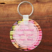 Custom Text Quirky Macaroons Sleutelhanger (Voorkant)