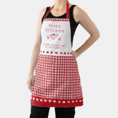 Custom Text Red & White Buffalo Check Gingham  Schort (Insitu)