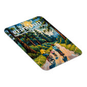 Custom Text Redwood Forest Family Cycling Colorful Magneet (Rechterzijde)