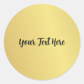 Custom Text Ronde Sticker (Voorkant)