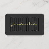 Custom Text Script Zwart & Goud Luxe Architect Visitekaartje (Voorkant)