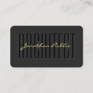 Custom Text Script Zwart & Goud Luxe Architect Visitekaartje