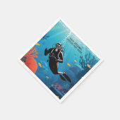 Custom Text Scuba Diver Servet (Hoek)
