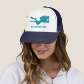 Custom Text Scuba Diver Trucker Pet (In situ)