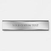 Custom Text Silver Create Your Own Elegant Modern Deurbordje (Voorkant)