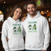 Custom Text St. Patrick's Day Frog and Bunny Hoodie