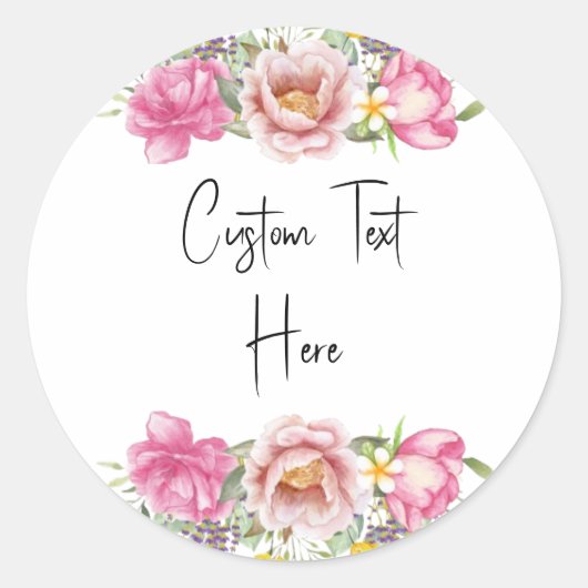 Custom Text Sticker (Voorkant)