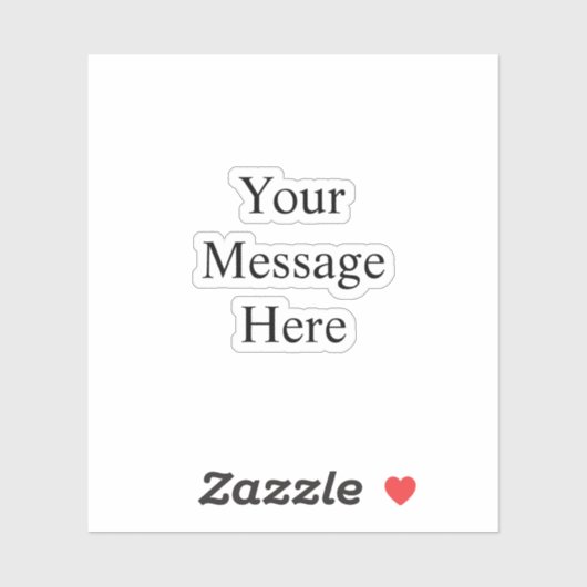 Custom Text Sticker Bouw je eigen Sticker (Vel)