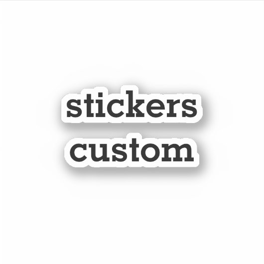 Custom Text Sticker Bouw je eigen Sticker (Voorkant)