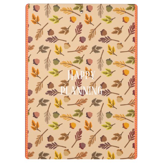 Custom text Trendy autumn background orange frames Klembord (Achterkant)