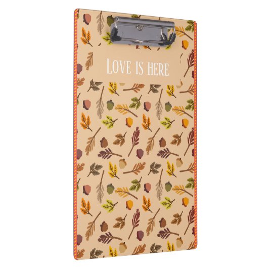 Custom text Trendy autumn background orange frames Klembord (Rechts)