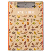 Custom text Trendy autumn background orange frames Klembord (Voorkant)